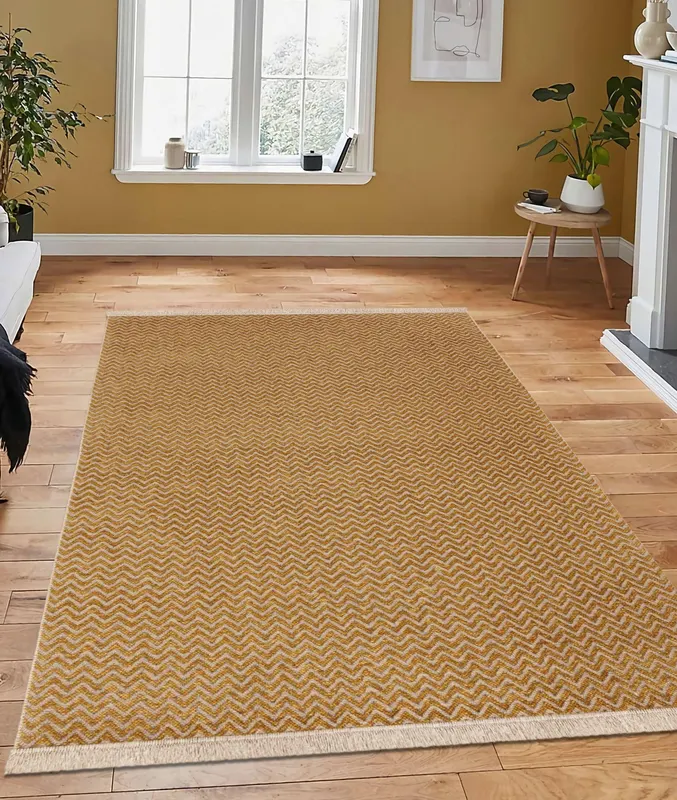 ⁠Covor de hol / bucatarie Mousse - Multicolor / Galben