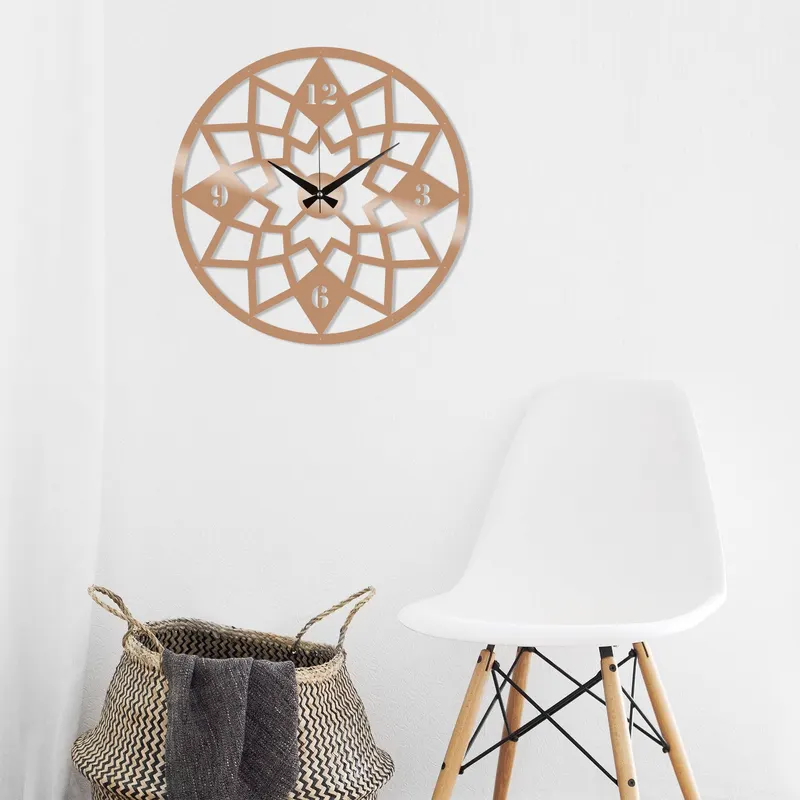 Ceas de perete Metal Wall Clock 19, Negru, 48x1x48 cm - Multicolor