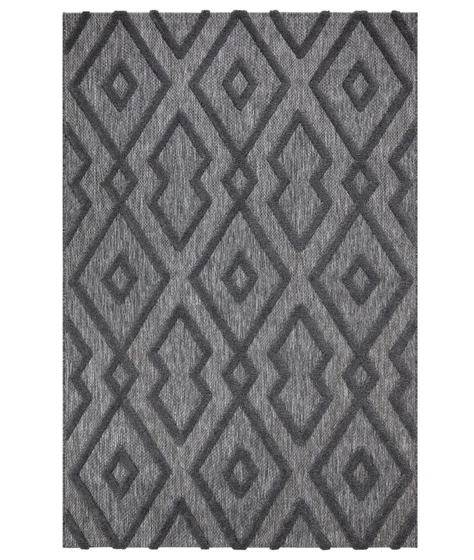 Covor de living / dormitor 58594A - Multicolor / Alb