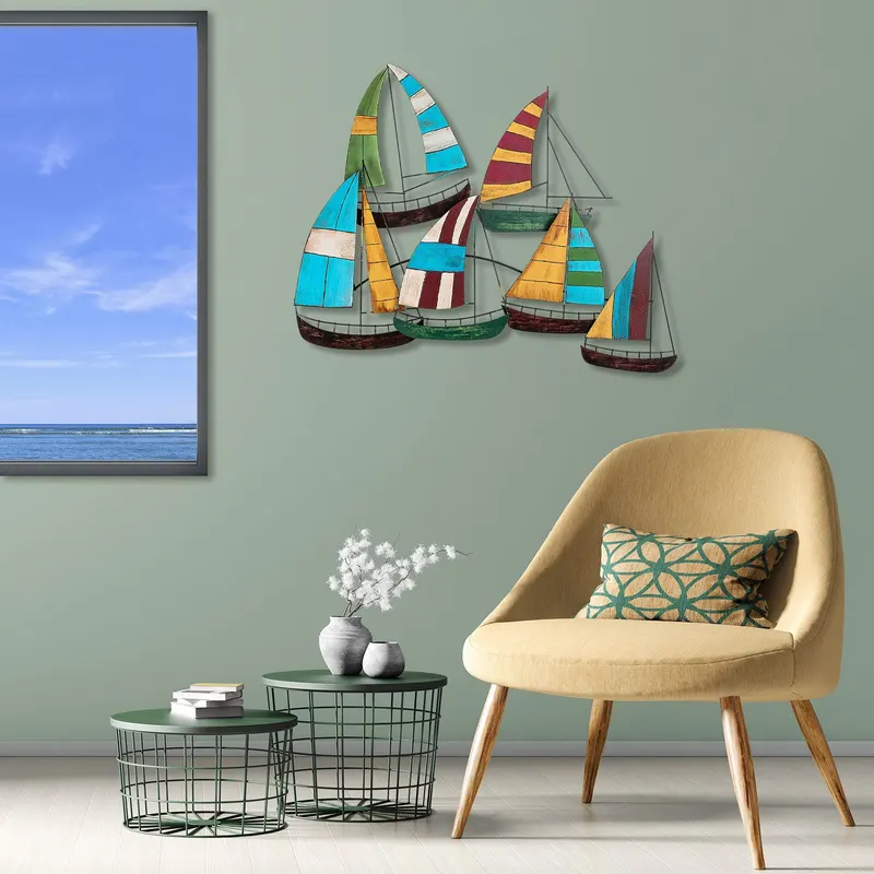 Decoratiune de perete Metal Kalyon, Multicolor, 84x1x104 cm - Multicolor