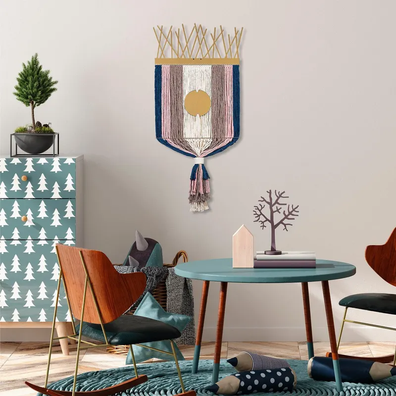 Decoratiune de perete Metal Calimac, Multicolor, 91x1x44 cm - Multicolor