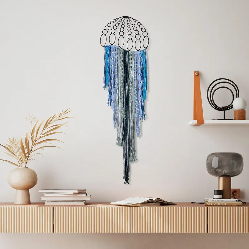 Decoratiune de perete Metal Mushmac, Multicolor, 144x1x42 cm - Multicolor