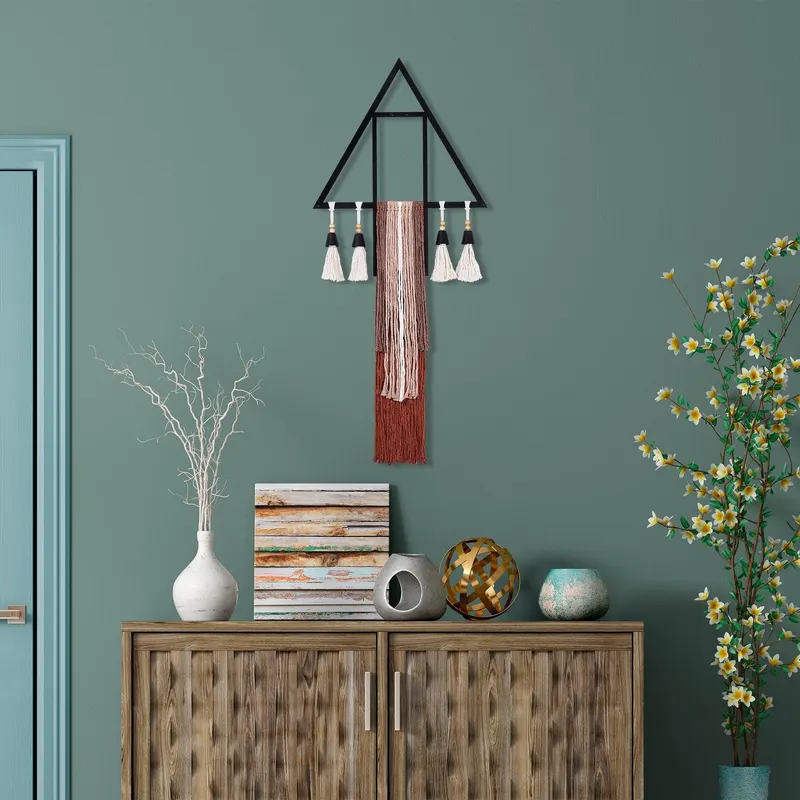 Decoratiune de perete Metal Shaman, Multicolor, 95x1x41 cm - Multicolor