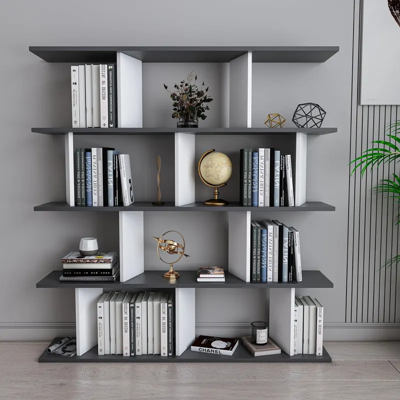 Biblioteca Inari cu 5 Rafturi, 130 X 137 X 25 Cm - arsiv6
