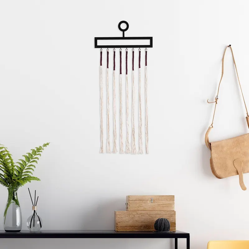 Decoratiune de perete Metal Taramac, Alb, 87x1x38 cm - Alb
