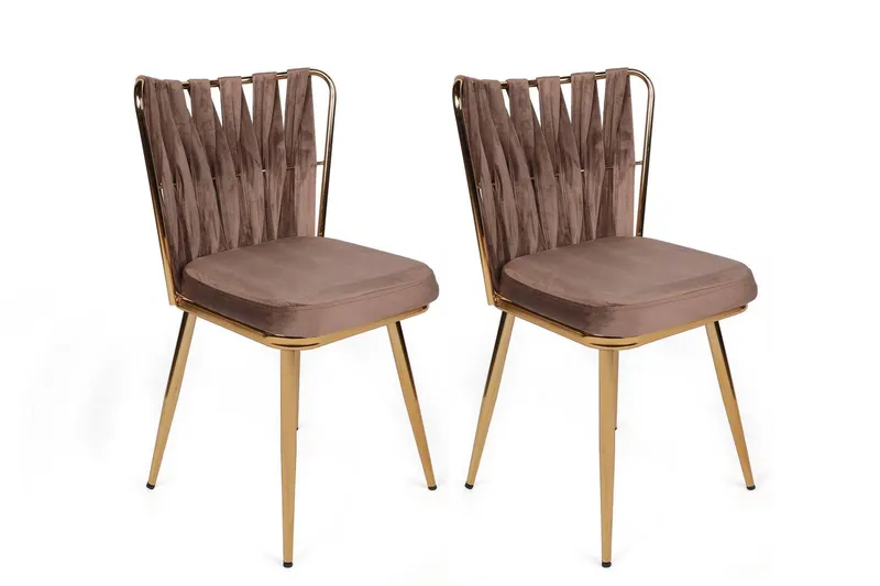 Set scaune (2 bucăți) Kuşaklı Chair Set (2 Pieces), Negru, 43x82x43 cm - arsiv