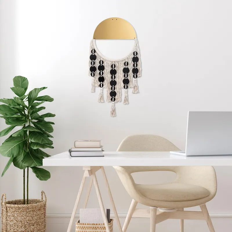Decoratiune de perete Metal Ivamac, Aur, 90x1x42 cm - Auriu
