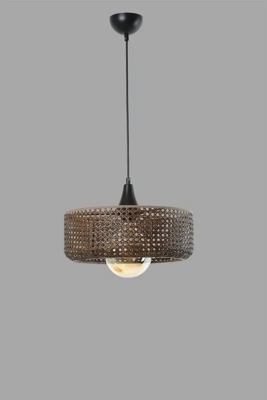 Lustra Ratan Stacket , Bronz- Alb - Bronz