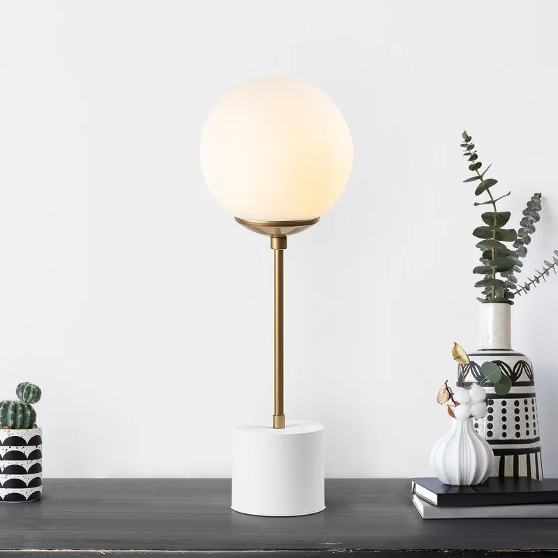Veioză Globo Table Lamp, Alb - Alb