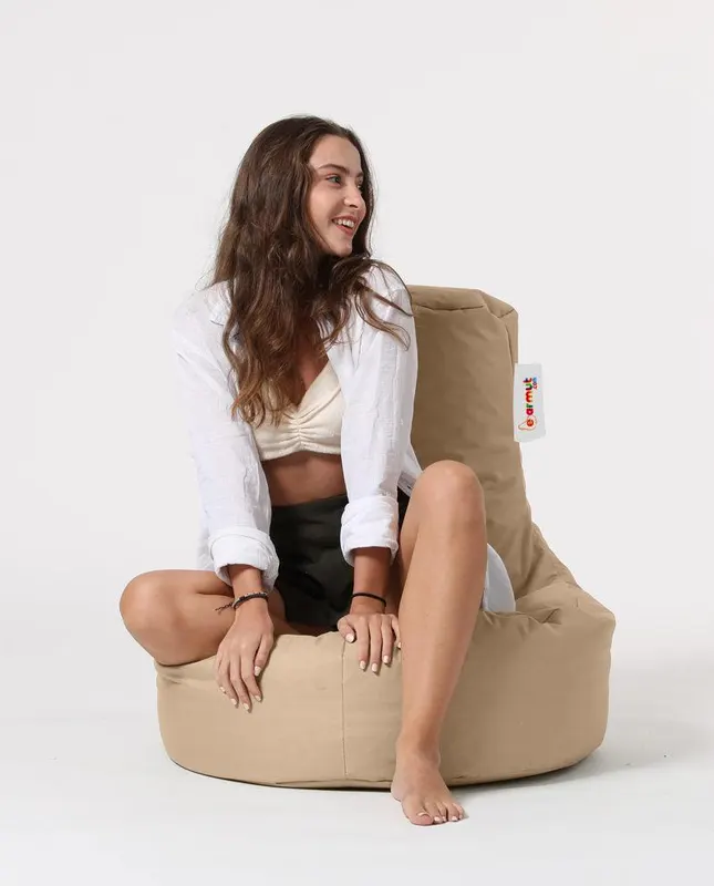 Fotoliu Para , DirtProof, Impermeabil, Dehusabil,Garden Bean Bag Ricci, 70 x 80 x 35 cm - Maro