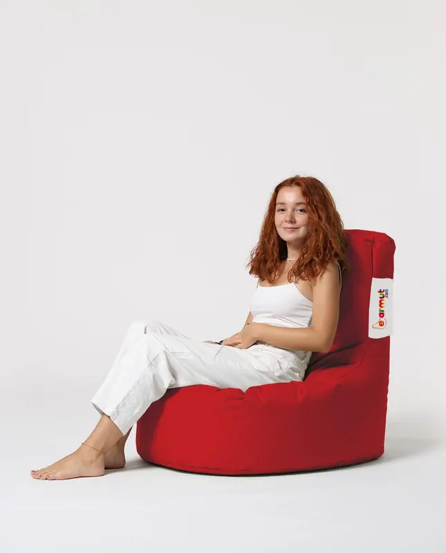 Fotoliu Para , DirtProof, Impermeabil, Dehusabil,Garden Bean Bag Ricci, 70 x 80 x 35 cm - Roșu