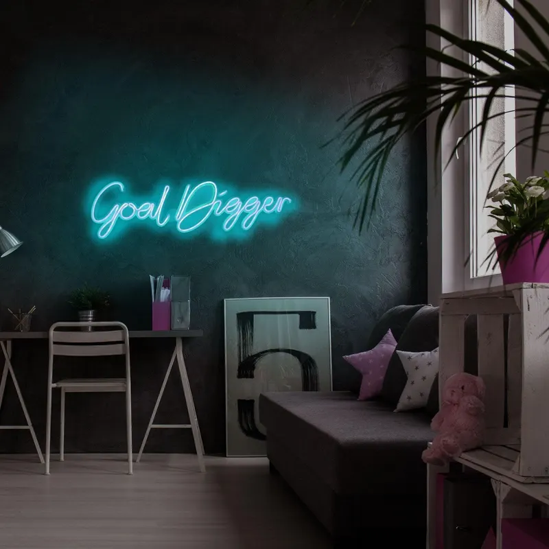 Aplica de Perete Neon Goal Digger - Albastru