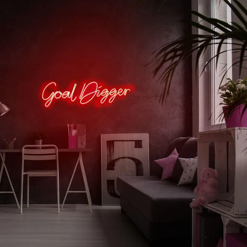 Aplica de Perete Neon Goal Digger - Rosu