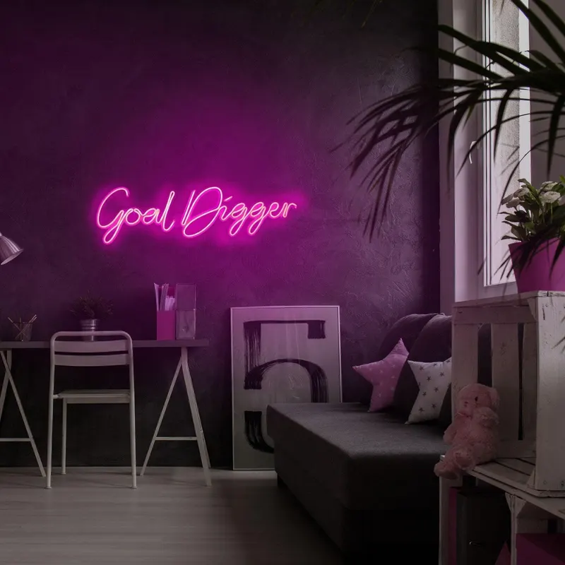 Aplica de Perete Neon Goal Digger - Roz