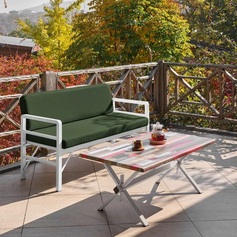Canapea De Grădină Cu 2 Locuri Pandora, Negru, 139X75X52 Cm - AlbVerde