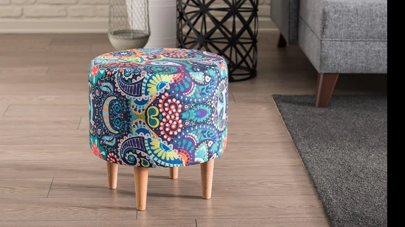 Taburet Living - Hol Viola, 40 x 42 cm - Multicolor