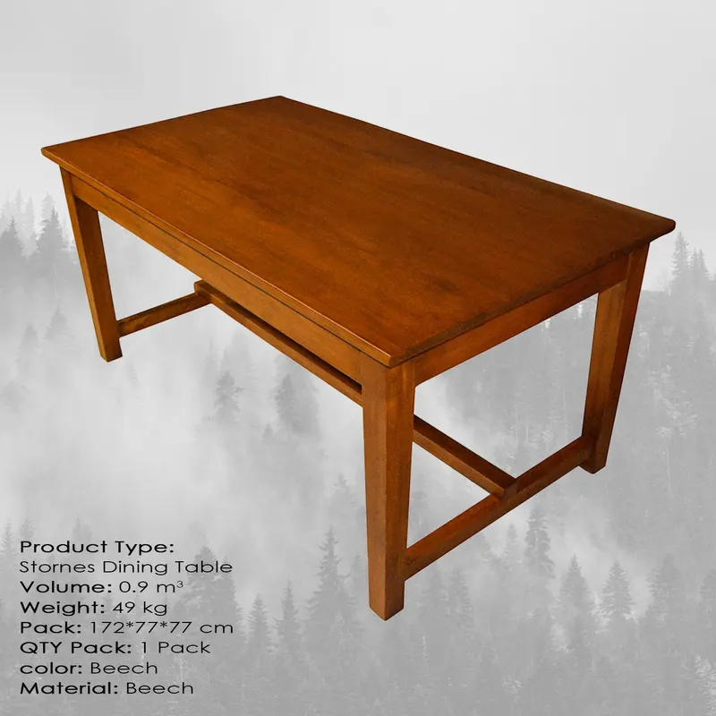 Masă dining Stornes Medium, Beech - Natural