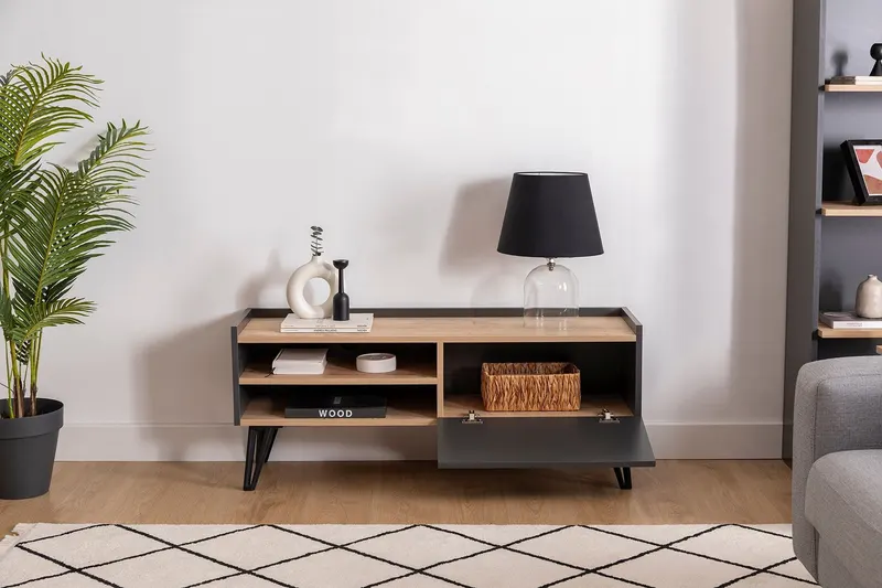 Comodă TV Viper, Sapphire - Antracit - Albastru - Antracit