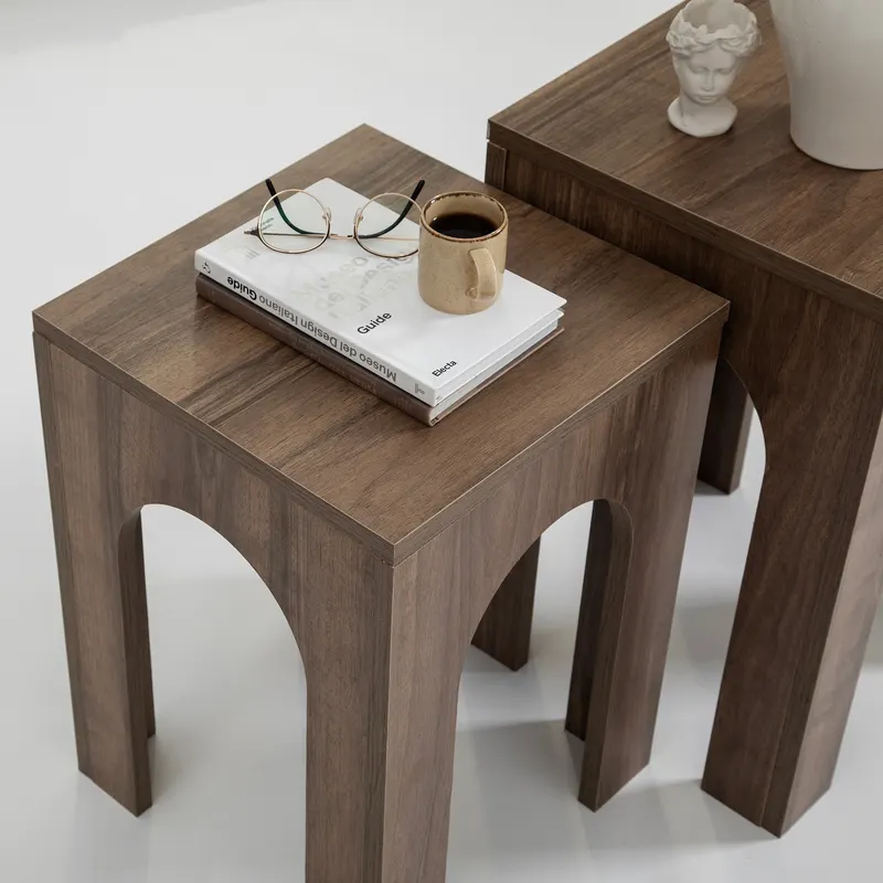 Măsuță de cafea Collesium Set, Nuc - Nuc