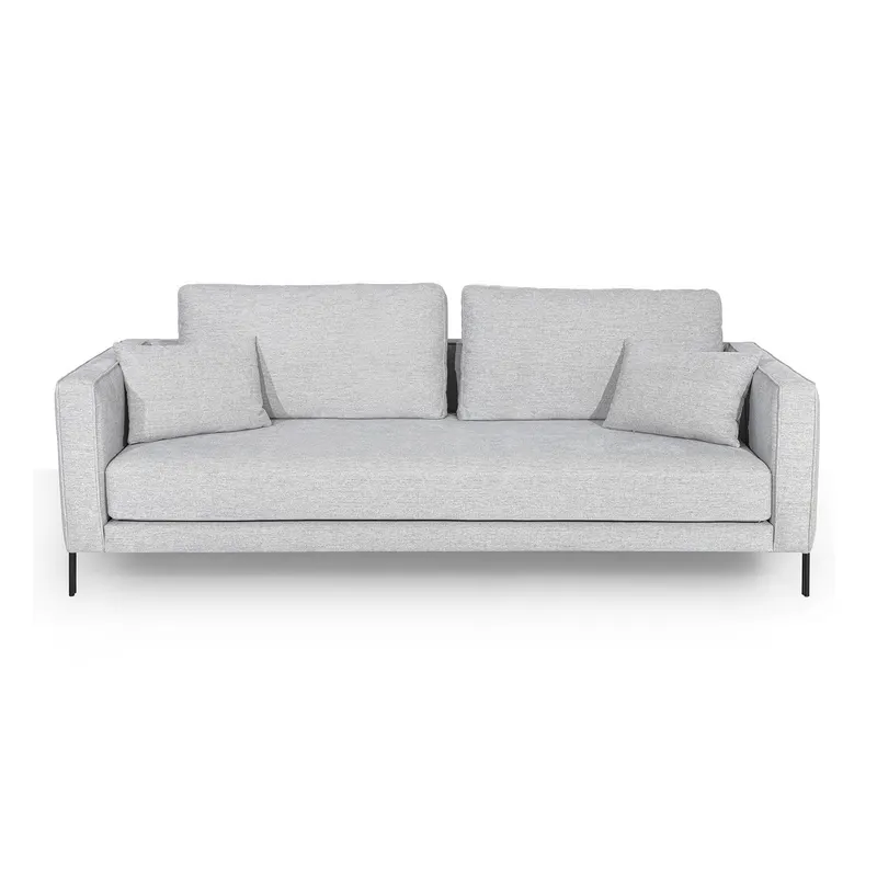 Canapea fixă 3 locuri Laguna, Gri, 225x92x70 cm - Gri