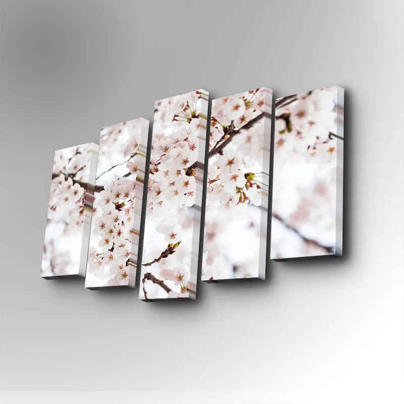 Tablou canvas 5 bucăți 5PUC-079, Multicolor, 82x50x3 cm - Multicolor
