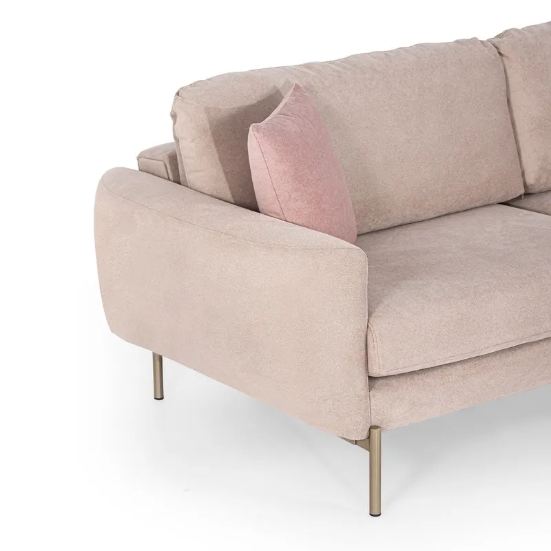 Canapea extensibilă 3 locuri Mint, Pudră, 230x95x82 cm - Verde - Roz