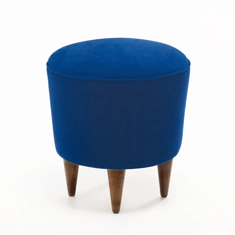 Taburet Norva 401, Albastru, 40x40x40 cm - Albastru