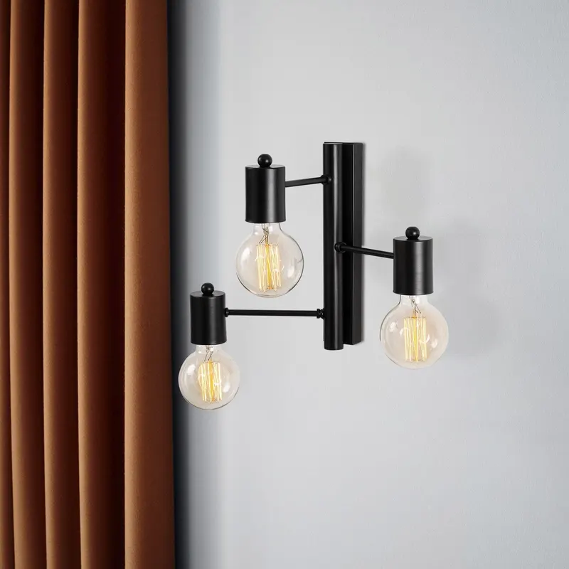 Aplică de perete Hexa - 6946, Negru, 30x5x3 cm - Negru