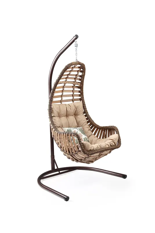 Balansoar de grădină Datca, Maro, 120x106x214 cm - Maro