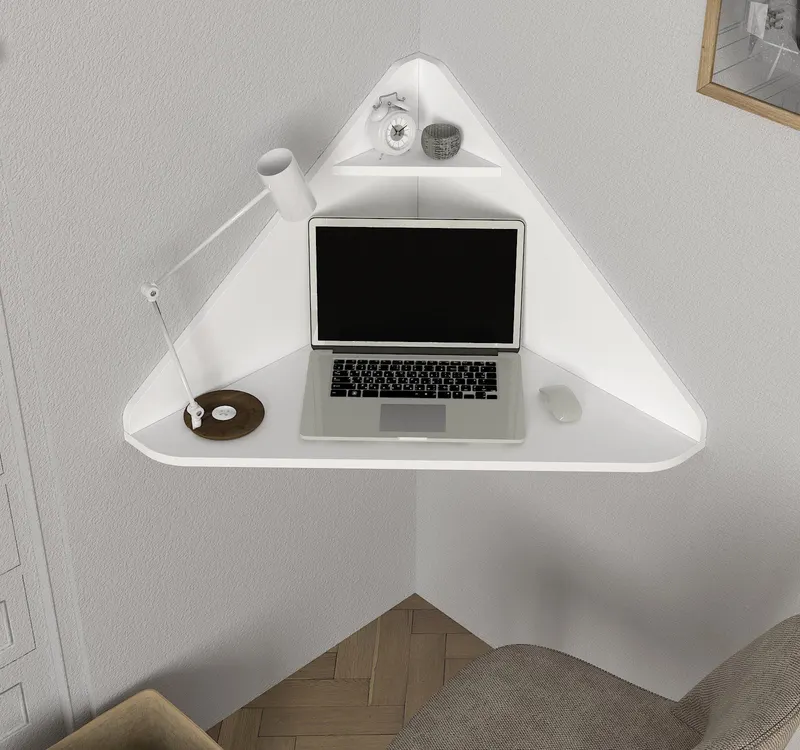 Birou Homeoffice, Alb, 64x64x45 cm - Alb