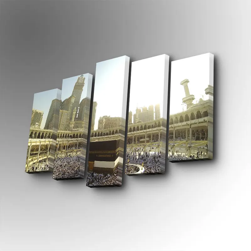 Tablou canvas 5 bucăți 5PUC-103, Multicolor, 82x50x3 cm - Multicolor