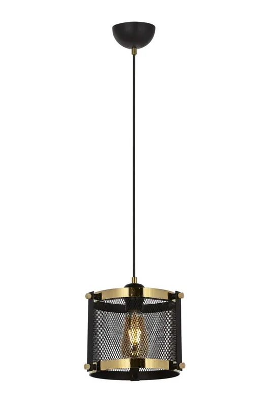 Lustră AV-4340-1S-BSY, Negru - Auriu, Ø28 cm - Negru - Auriu