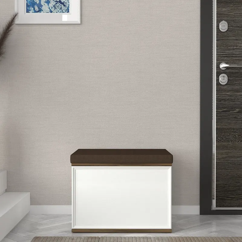 Taburet Lonya, Maro - Alb, 60x45x47 cm - Maro - Alb