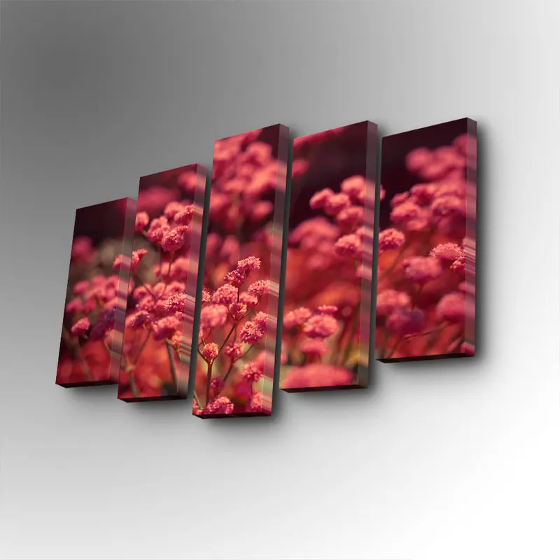 Tablou canvas 5 bucăți 5PUC-114, Multicolor, 82x50x3 cm - Multicolor