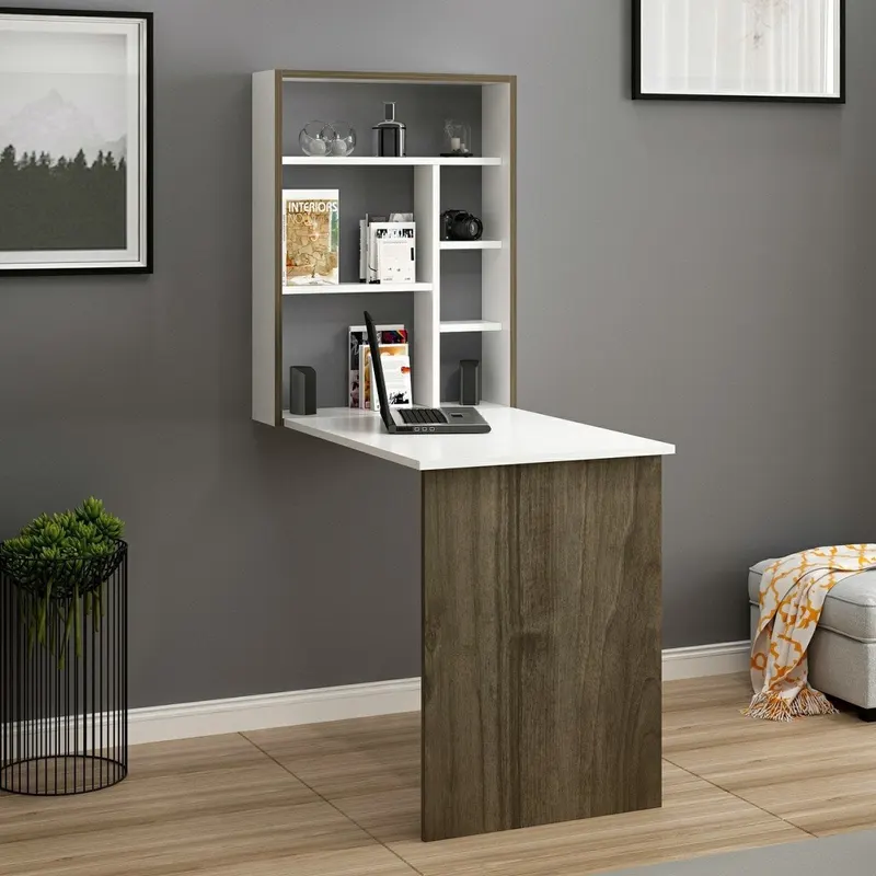 Birou Magicbox, Alb - Stejar, 77x58x75 cm - Alb - Stejar