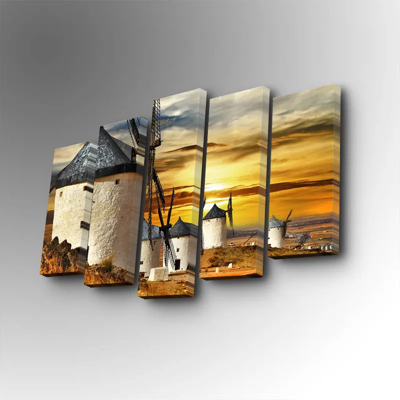 Tablou canvas 5 bucăți 5PUC-135, Multicolor, 82x50x3 cm - Multicolor