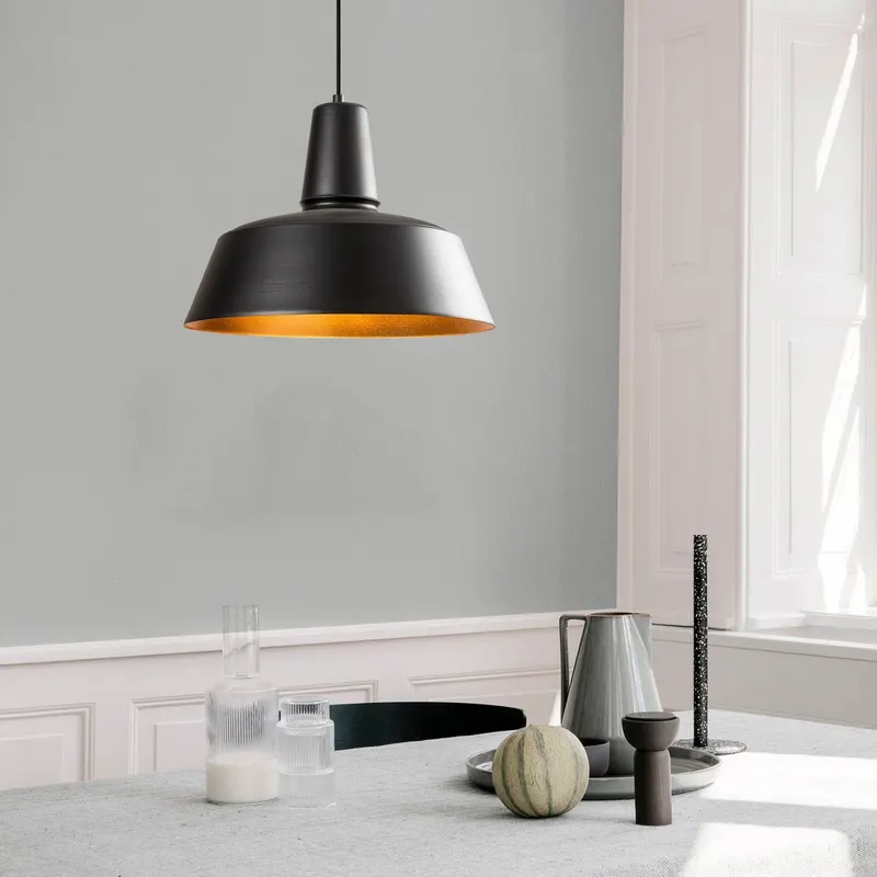 Lustră Sağlam - 3731, Negru - Auriu, Ø40x127 cm - Negru - Auriu