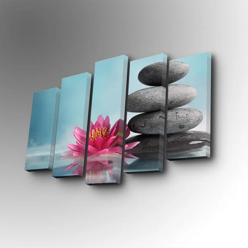 Tablou canvas 5 bucăți 5PUC-142, Multicolor, 82x50x3 cm - Multicolor