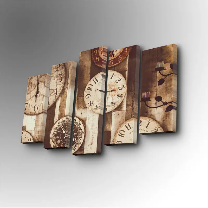Tablou canvas 5 bucăți 5PUC-146, Multicolor, 82x50x3 cm - Multicolor