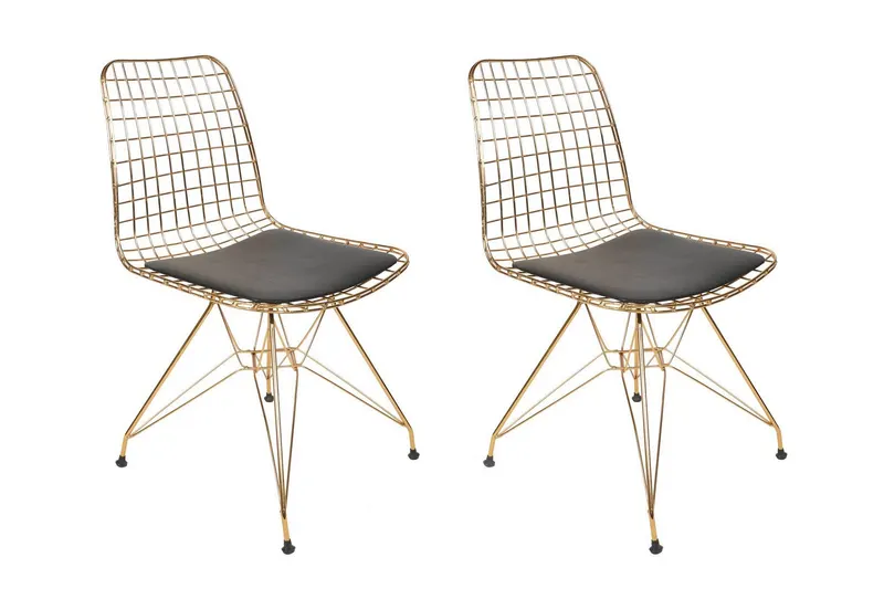 Set 2 scaune Tivoli 273 V2, Auriu, 46x43x81 cm - Auriu