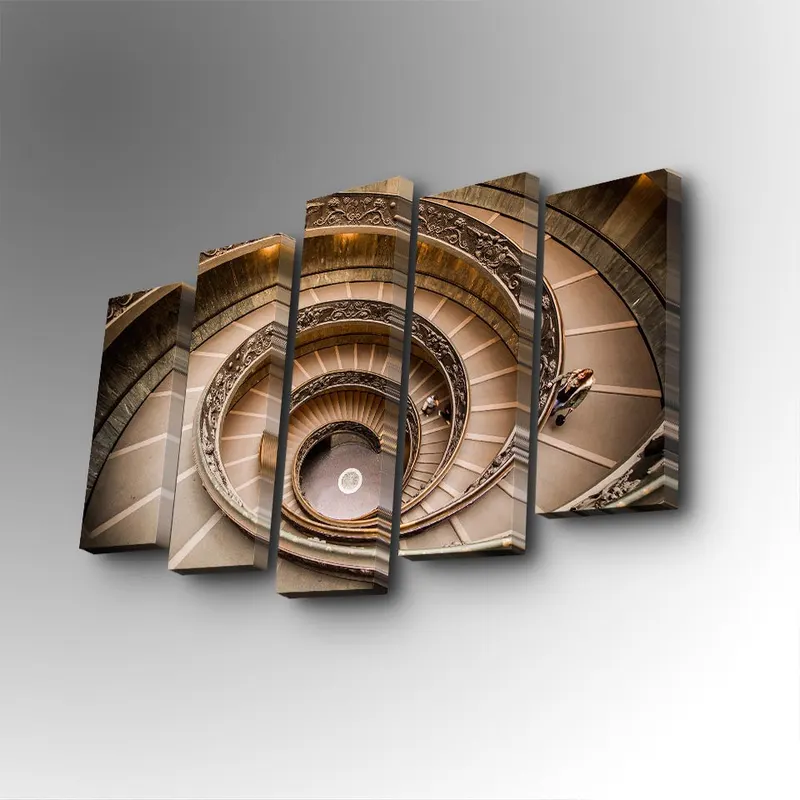 Tablou canvas 5 bucăți 5PUC-152, Multicolor, 82x50x3 cm - Multicolor