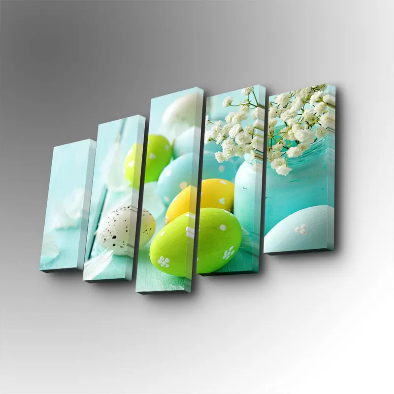 Tablou canvas 5 bucăți 5PUC-153, Multicolor, 82x50x3 cm - Multicolor