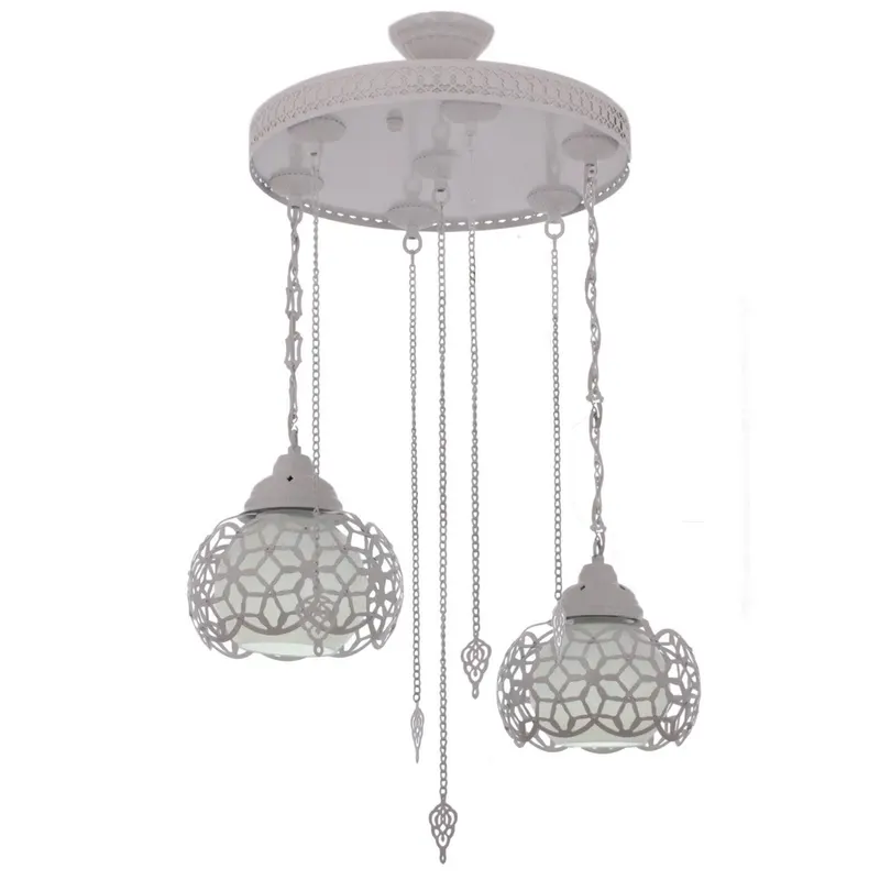 Lustra Hunt Chandelier 4142-2, Alb - Alb