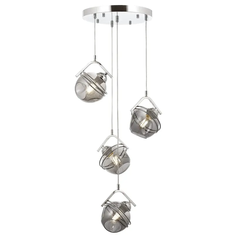 Lustra Hunt Chandelier 1780-4, Crom - Multicolor