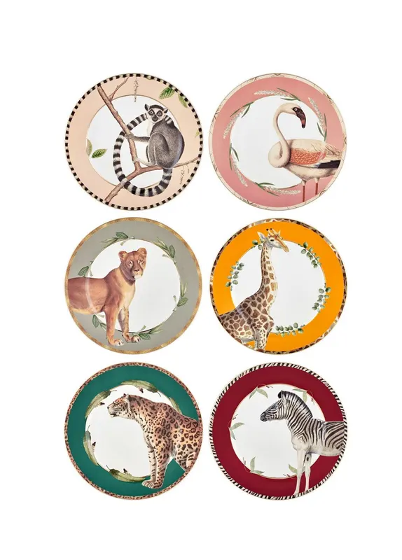 Set farfurii pentru desert Han, Multicolor, 21x1x21 cm - Multicolor