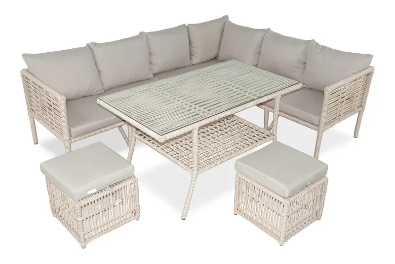 Set De Lounge De Grădină Newyork Pouffe-2, Maro Inchis (diverse dimensiuni) - arsiv3