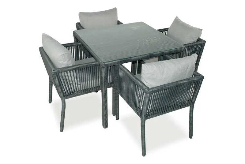 Set De Lounge De Grădină Vera 90, Maro Inchis, 90X75X90 Cm - Gri