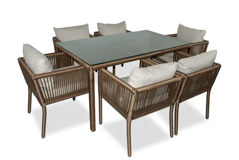 Set De Lounge De Grădină Vera 150, Maro Inchis, 150X75X90 Cm - Gri