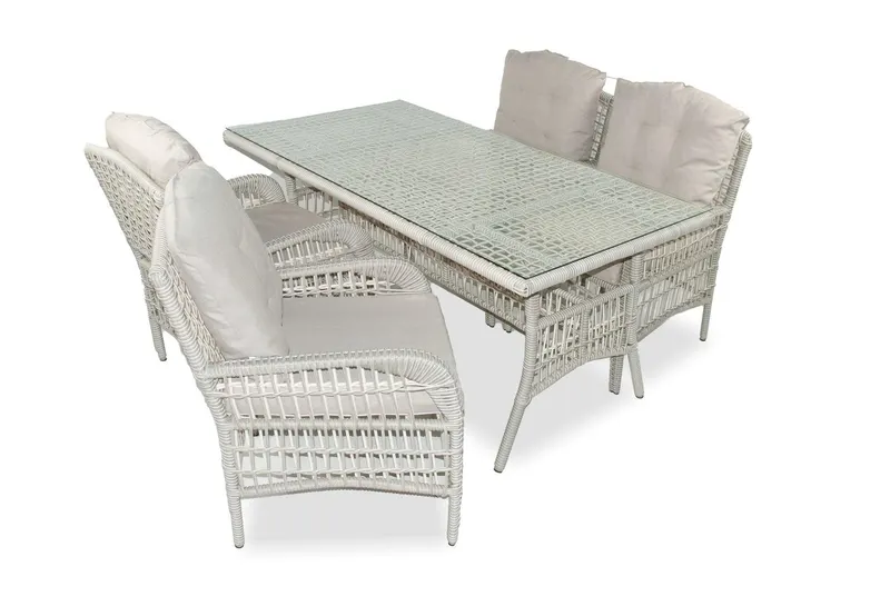 Set De Lounge De Grădină Lady, Crem, 5 piese - Crem