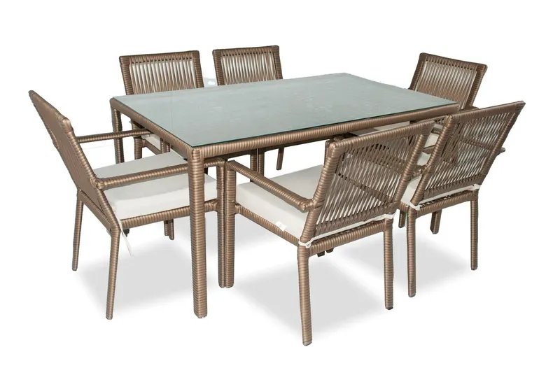Set De Lounge De Grădină Leros 150, Maro Inchis, 150X75X90 Cm - arsiv8